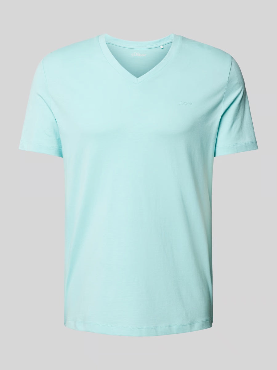 T-Shirt mit Label-Print