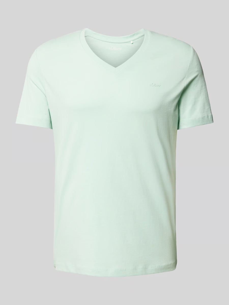 T-Shirt mit Label-Print